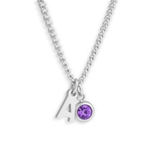 Custom/Personalized Initial Pendant Necklace w/ Birthstone