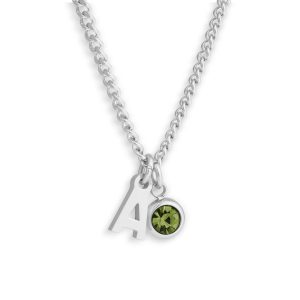 Custom/Personalized Initial Pendant Necklace w/ Birthstone