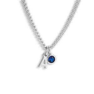Custom/Personalized Initial Pendant Necklace w/ Birthstone